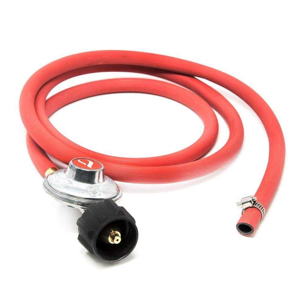 Gasone 4 ft. 0 PSI to 30 PSI High Pressure Propane Regulator and Hose with PSI Gauge and Propane Orifice - Zenithce