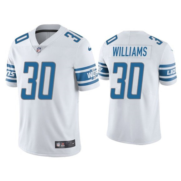 Detroit Lions #30 Jamaal Williams White Vapor Untouchable Limited Stitched Jersey - Zenithce