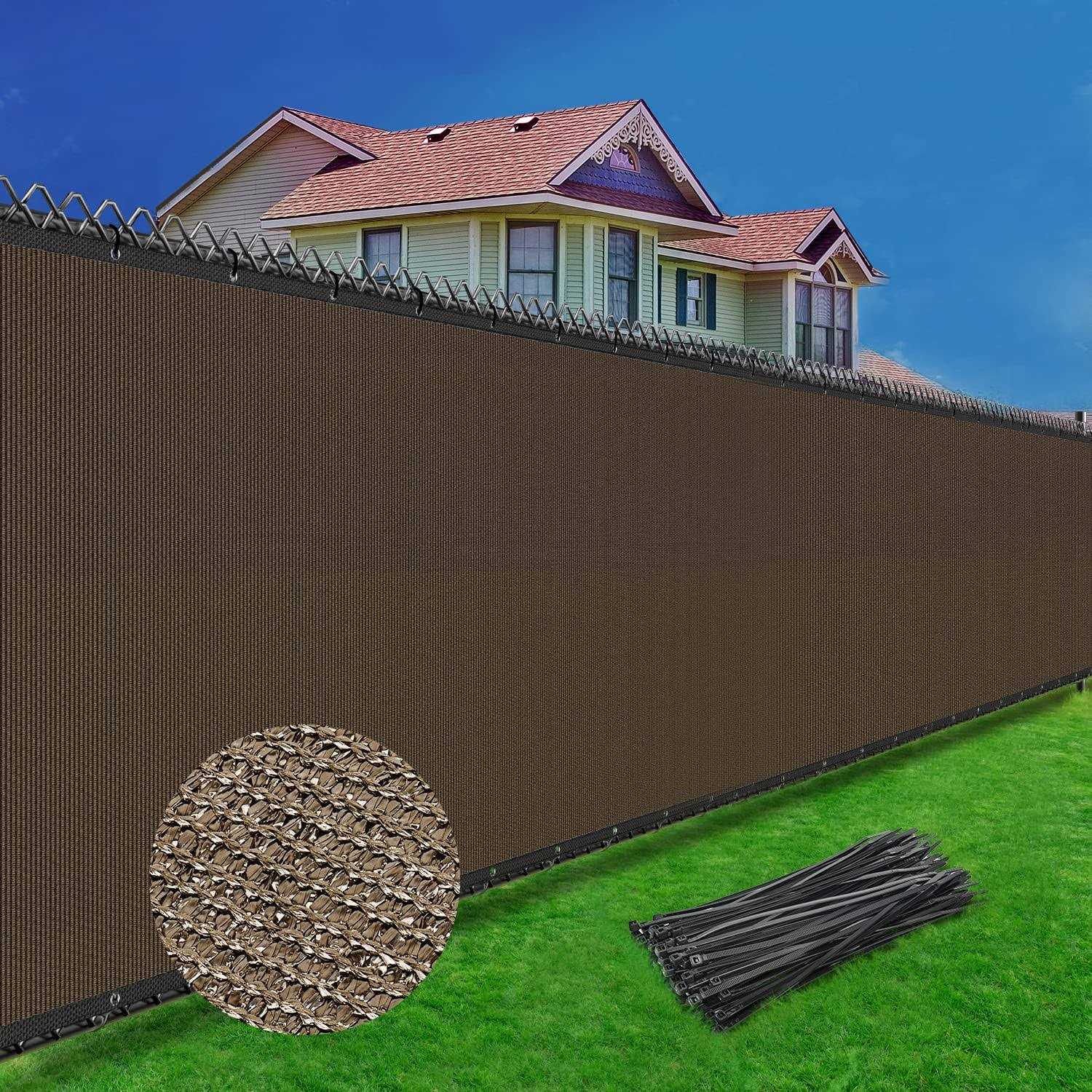 Winpull 6FT x 50FT Privacy Screen Fence Heavy Duty 170GSM Fencing Mesh Shade Net Cover Nickel-Plated Copper Grommets - Zenithce
