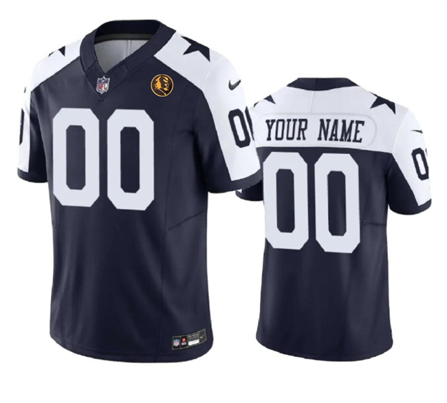 Dallas Cowboys Custom Navy 2023 F.U.S.E. With John Madden Patch Vapor Limited Stitched Jersey - Zenithce