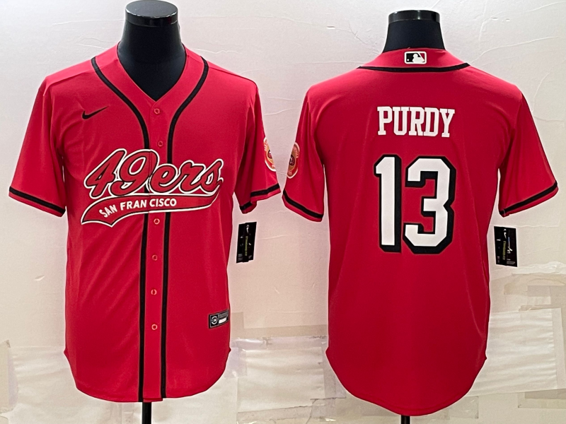 San Francisco 49ers #13 Brock Purdy New Red With Patch Cool Base Stitched Jersey - Zenithce