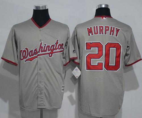 Nationals #20 Daniel Murphy Grey New Cool Base Stitched Jersey - Zenithce