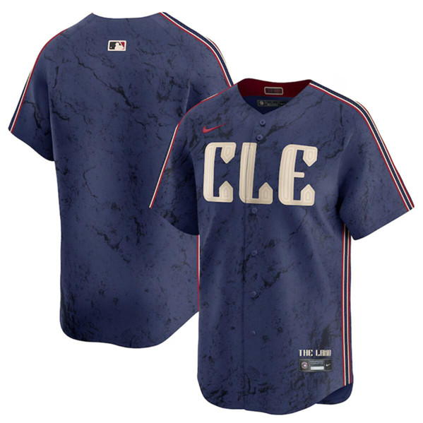 Cleveland Guardians Blank Navy 2024 City Connect Limited Stitched Jersey - Zenithce
