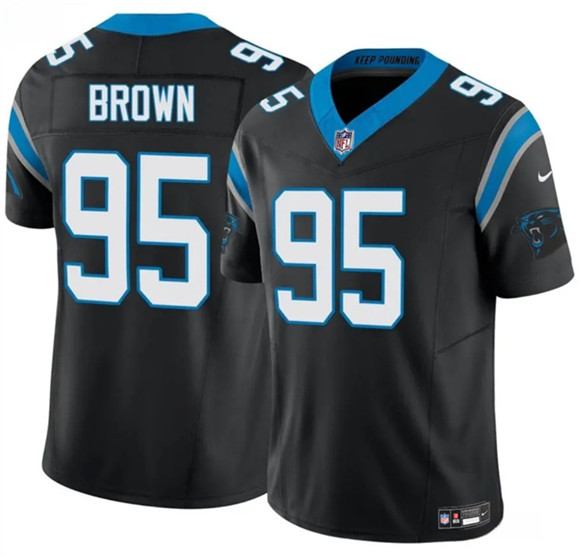 Carolina Panthers #95 Derrick Brown Black 2025 F.U.S.E. Vapor Limited Stitched Jersey - Zenithce