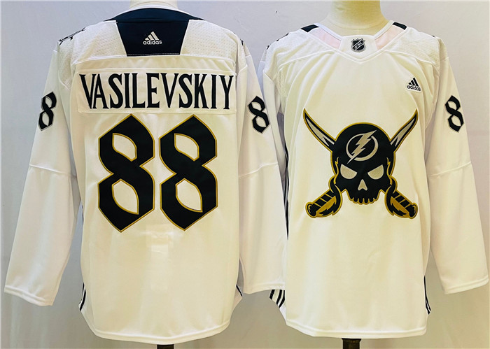 Tampa Bay Lightning #88 Andrei Vasilevskiy White Stitched Jersey - Zenithce