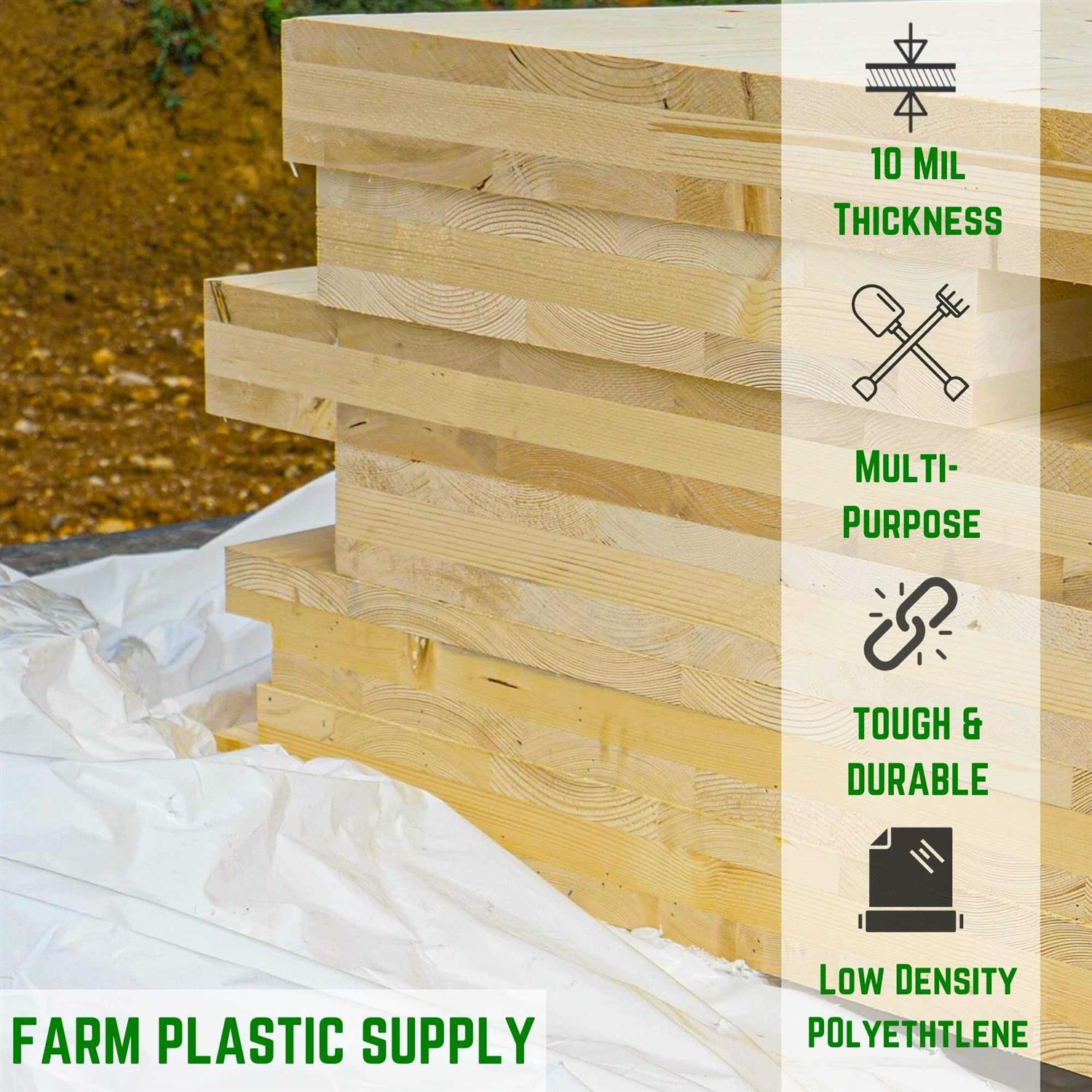Farm Plastic Supply White Plastic Sheeting 6 mil – Thick Plastic Sheeting - Zenithce