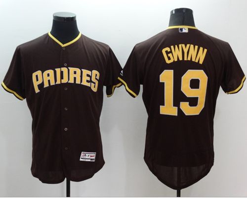 Padres #19 Tony Gwynn Brown Flexbase Authentic Collection Stitched Jersey - Zenithce