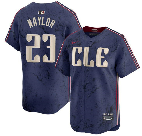 Cleveland Guardians #23 Bo Naylor Navy 2024 City Connect Limited Stitched Jersey - Zenithce