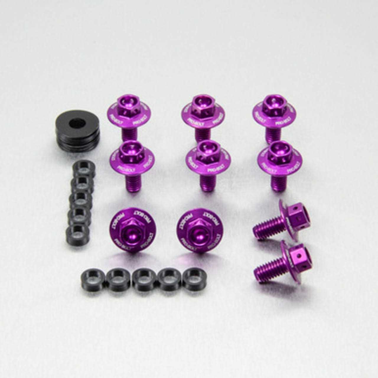 Pro-Bolt Aluminum Flanged Hex Bodywork Bolt Race Spec Etched Pack - Zenithce