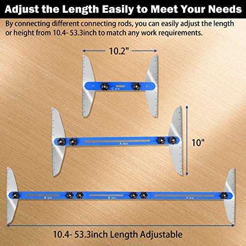 Stair Tread Template Tool Stair Tread Jig Stair Gauge Scribe Stair Measuring Tool Layout Tool Cutting Guide Tool for StairTreads - Zenithce