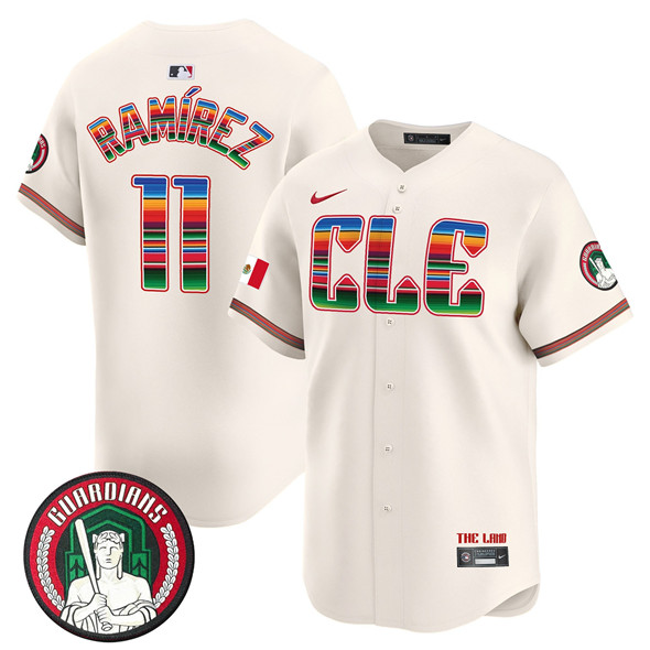 Cleveland Guardians #11 José Ramírez Cream Mexico Vapor Premier Limited Stitched Jersey - Zenithce