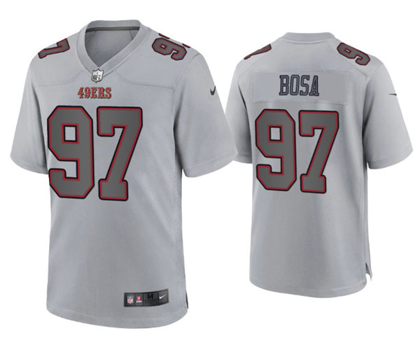 San Francisco 49ers #97 Nick Bosa Gray Atmosphere Fashion Stitched Game Jersey - Zenithce