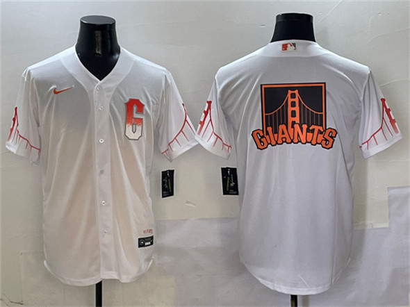San Francisco Giants Team Big Logo White City Connect Cool Base Stitched Jersey - Zenithce