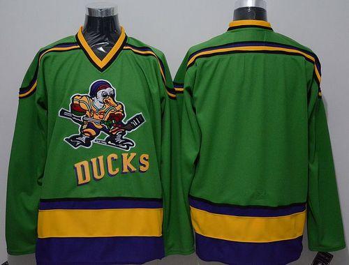 Ducks Blank Green CCM Throwback Stitched Jersey - Zenithce