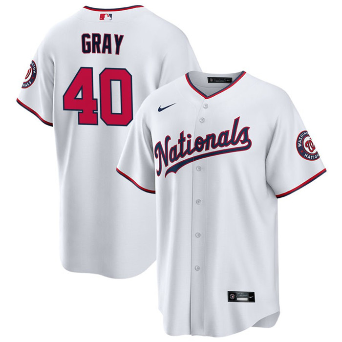 Washington Nationals #40 Josiah Gray White Cool Base Stitched Jersey - Zenithce