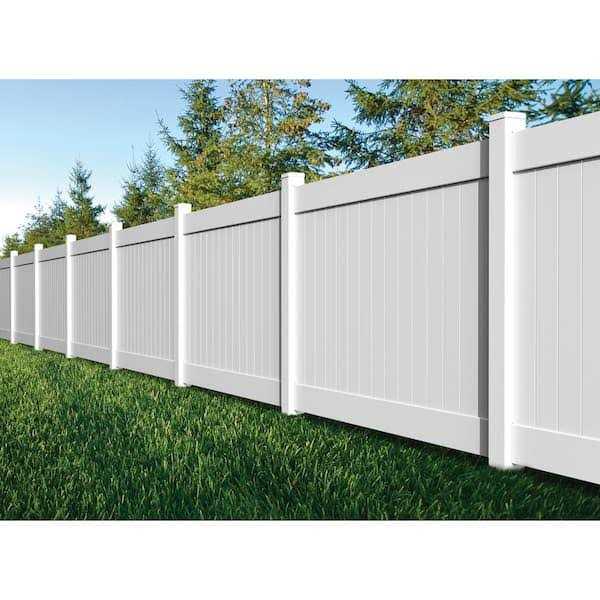 Veranda Linden H x 8 ft. W White Vinyl Privacy Fence Panel Kit - Zenithce