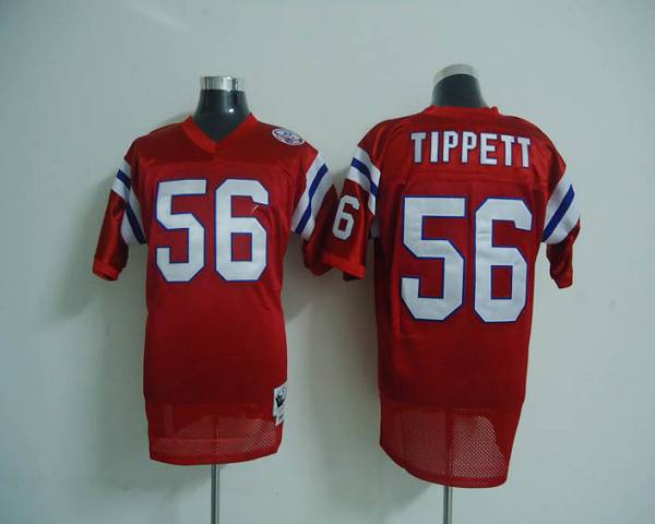 Mitchell And Ness Patriots #56 Andre Tippett Red Stitched Throwback Jersey - Zenithce