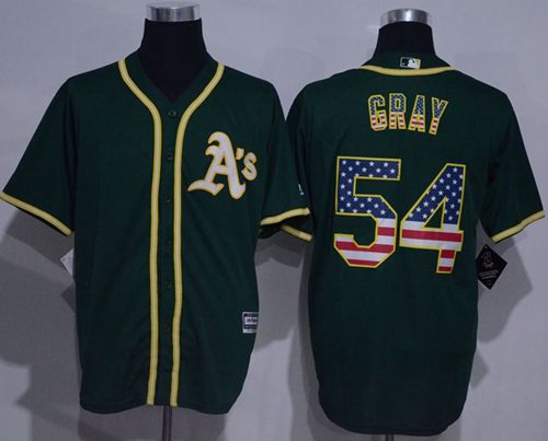 Athletics #54 Sonny Gray Green USA Flag Fashion Stitched Jersey - Zenithce