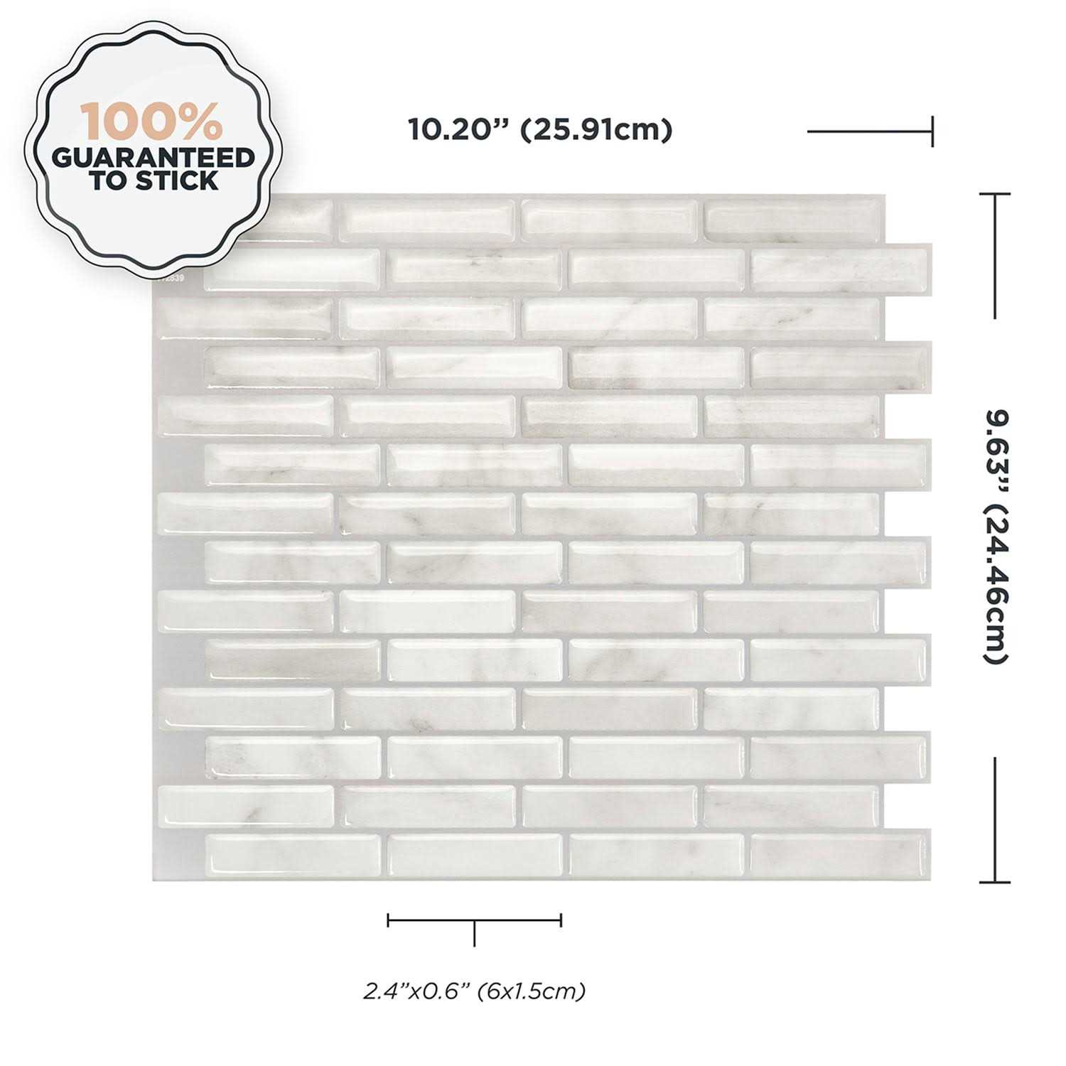 Smart Tiles Peel and Stick Backsplash 4 Sheets of 10.20 x 9.00 - Zenithce