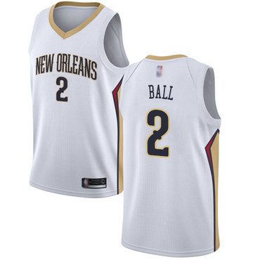 Pelicans #2 Lonzo Ball White Swingman Association Edition Jersey - Zenithce