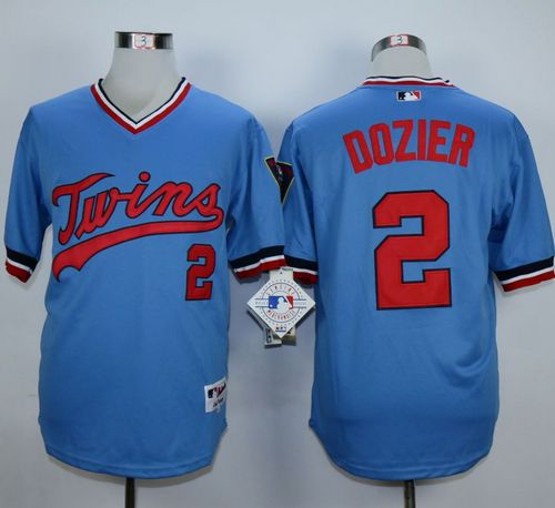 Twins #2 Brian Dozier Light Blue 1984 Turn Back The Clock Stitched Jersey - Zenithce