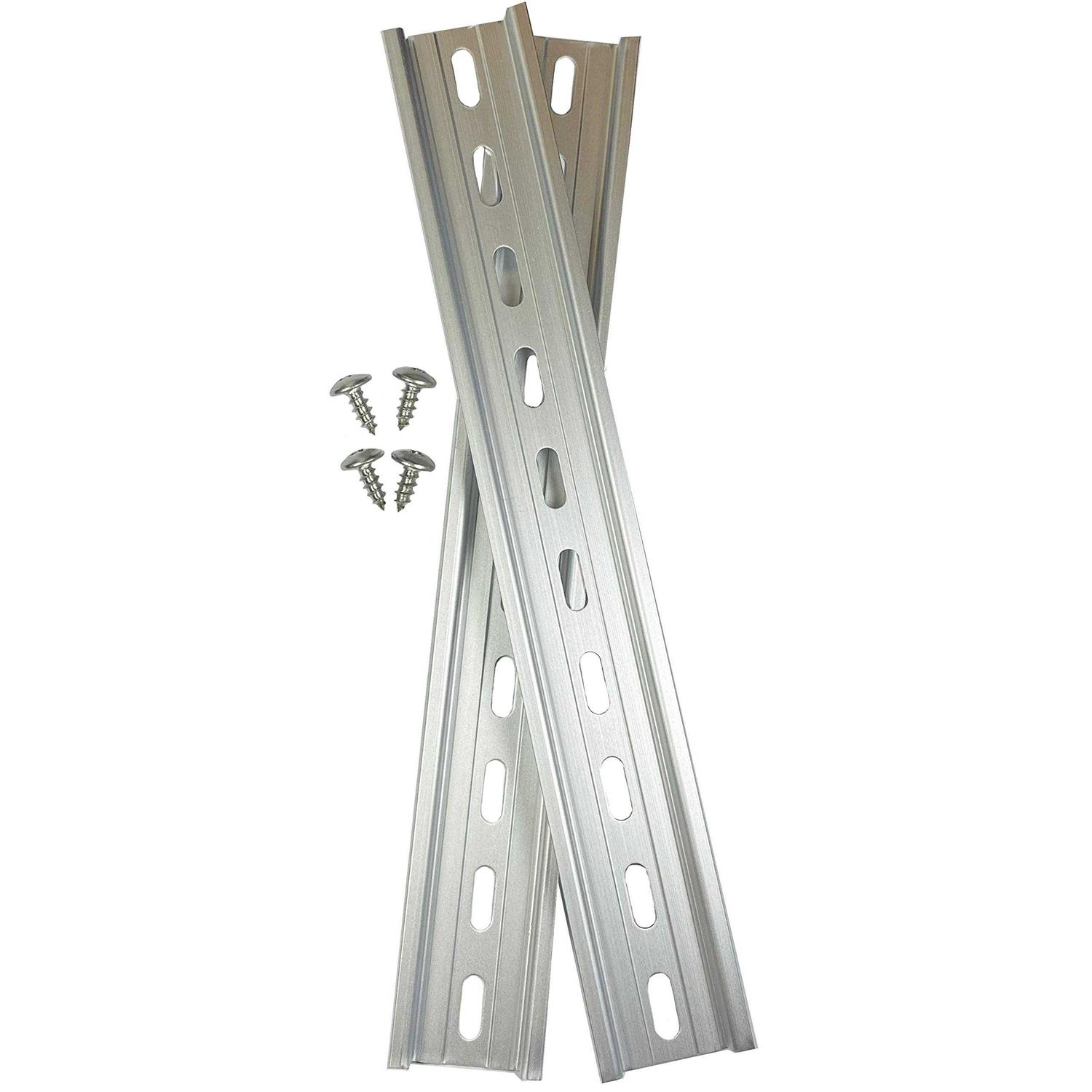 Ici T&g 2 Pieces Din Rail Slotted Aluminum Rohs 10 With 4 Stainless S - Zenithce