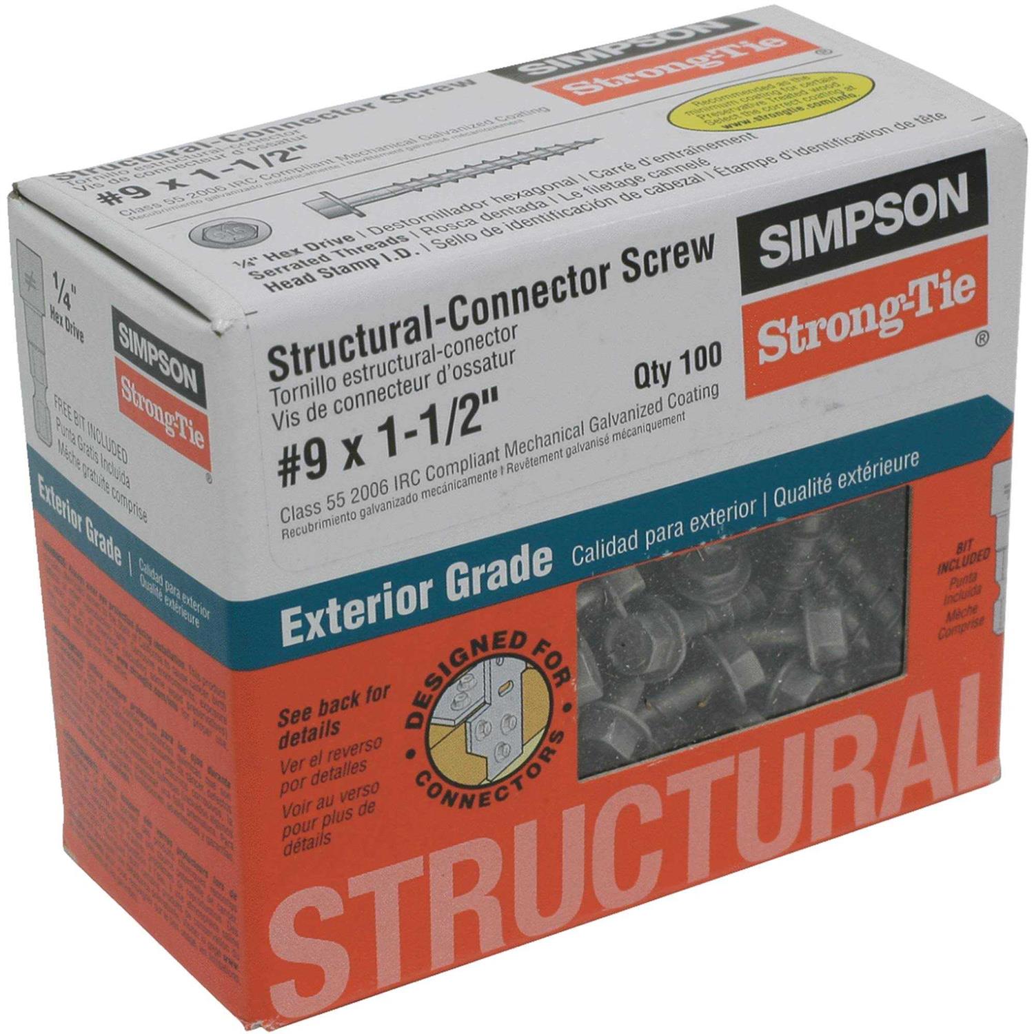 Simpson Strong-Tie Strong-Drive SD8X1.25-R Screw - Zenithce