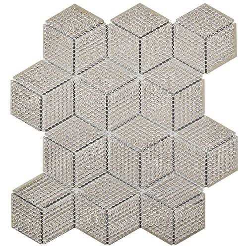 Merola Tile Rhombus Porcelain Mosaic Tile - Zenithce