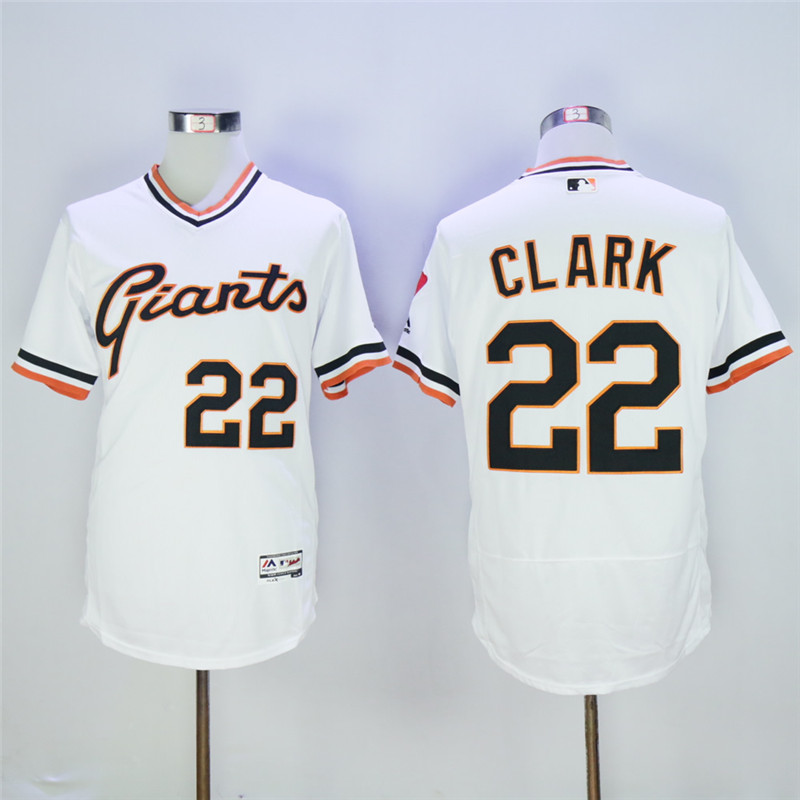 San Franciscoc Giants #22 Will Clark White Throwback Flexbase Stitched Jersey - Zenithce