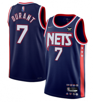 Brooklyn Nets #7 Kevin Durant Navy 2021-22 Swingman City Edition 75th Anniversary Stitched Jersey - Zenithce