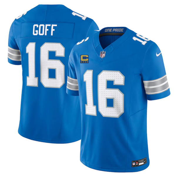 Detroit Lions #16 Jared Goff Blue 2024 F.U.S.E. With 4-Star C Patch Vapor Limited Stitched Jersey - Zenithce