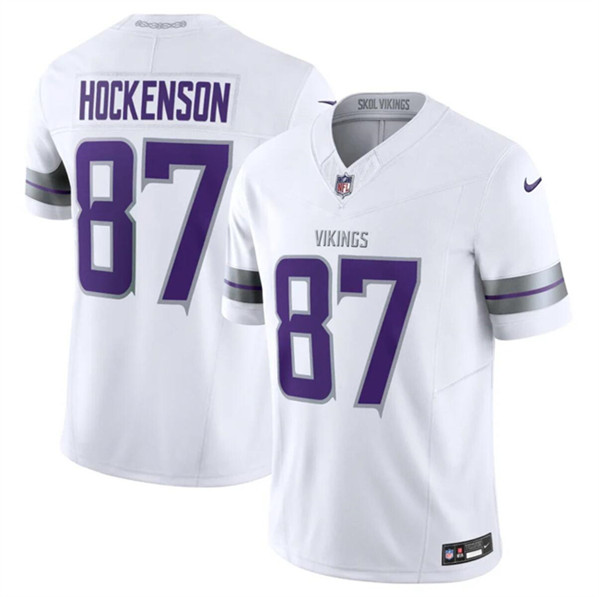Minnesota Vikings #87 T.J. Hockenson White F.U.S.E. Winter Warrior Limited Stitched Jersey - Zenithce
