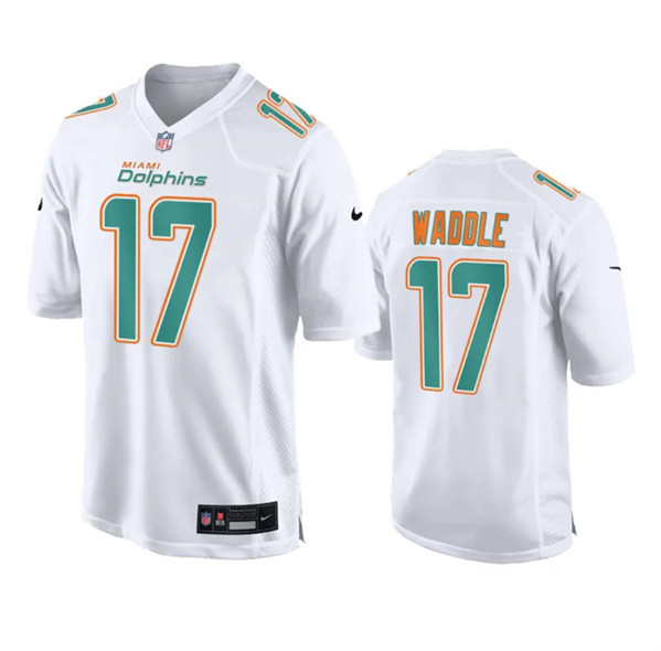 Miami Dolphins #17 Jaylen Waddle White Fashion Vapor Untouchable Stitched Jersey - Zenithce