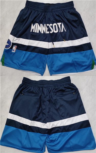 Minnesota Timberwolves Navy Shorts - Zenithce