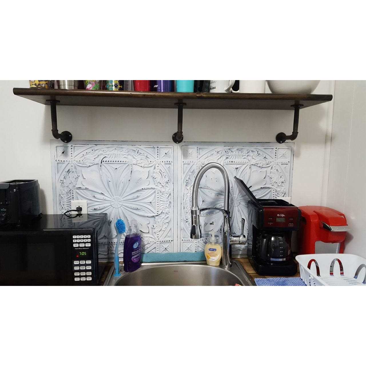 From Plain To Beautiful In Hours Dct10-Milan 2 ft. x 2 ft. PVC Glue-Up or Lay-In Ceiling Tile - Zenithce