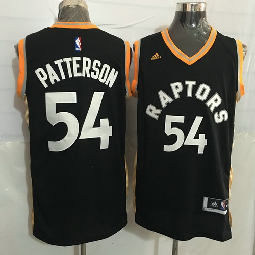 Toronto Raptors #54 Patrick Patterson Black With Gold New Rev 30 Swingman Jersey - Zenithce