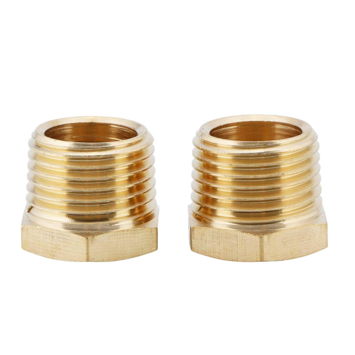 U.S. Solid 2pcs 90 Degree Barstock Street Elbow Brass Pipe Fitting NPT Male Pipe NPT Female - Zenithce
