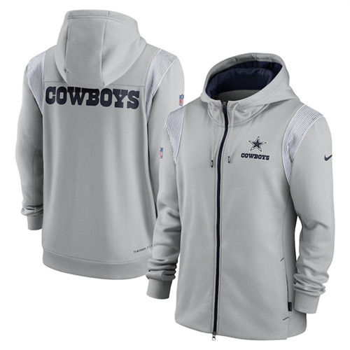 Dallas Cowboys Gray Zipper Hoodie - Zenithce