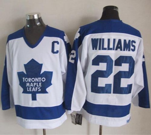 Maple Leafs #22 Tiger Williams White Blue CCM Throwback Stitched Jersey - Zenithce