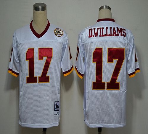 Mitchell And Ness 50TH Redskins #17 D.Williams White Stitched Jersey - Zenithce