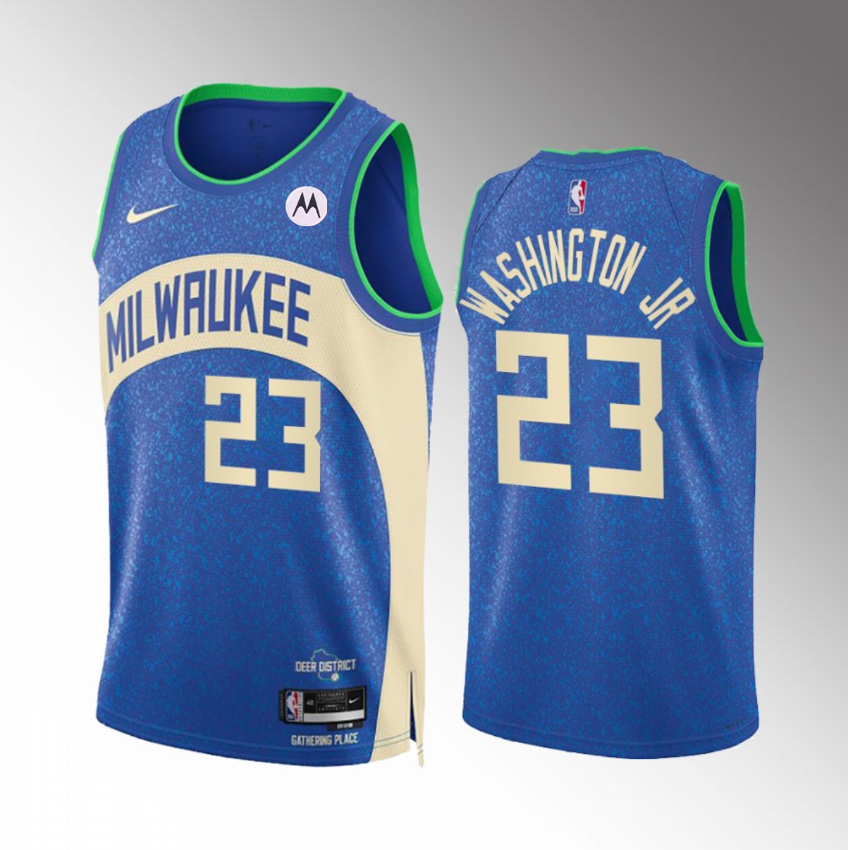 Milwaukee Bucks #23 TyTy Washington Jr. Blue 2023-24 City Edition Stitched Jersey - Zenithce