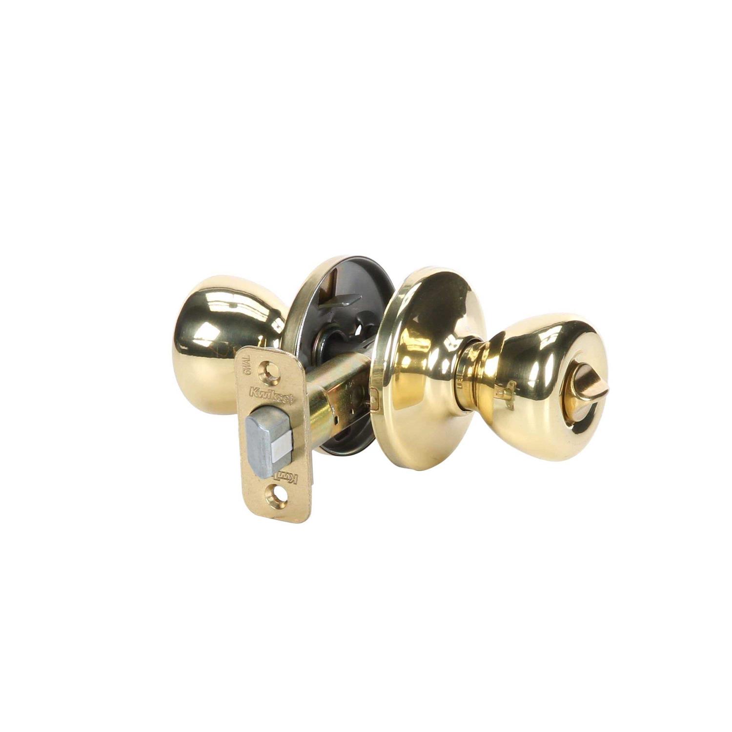 Kwikset Tylo Polished Brass Entry Door Knob - Zenithce