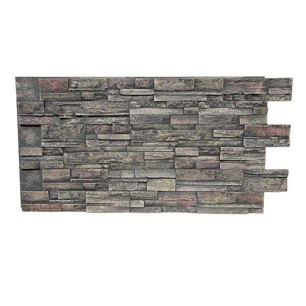 Tritan BP Lightning Ridge 48 in. x 24 in. Class A Fire Rated Faux Stone Siding Panel Finished - Zenithce