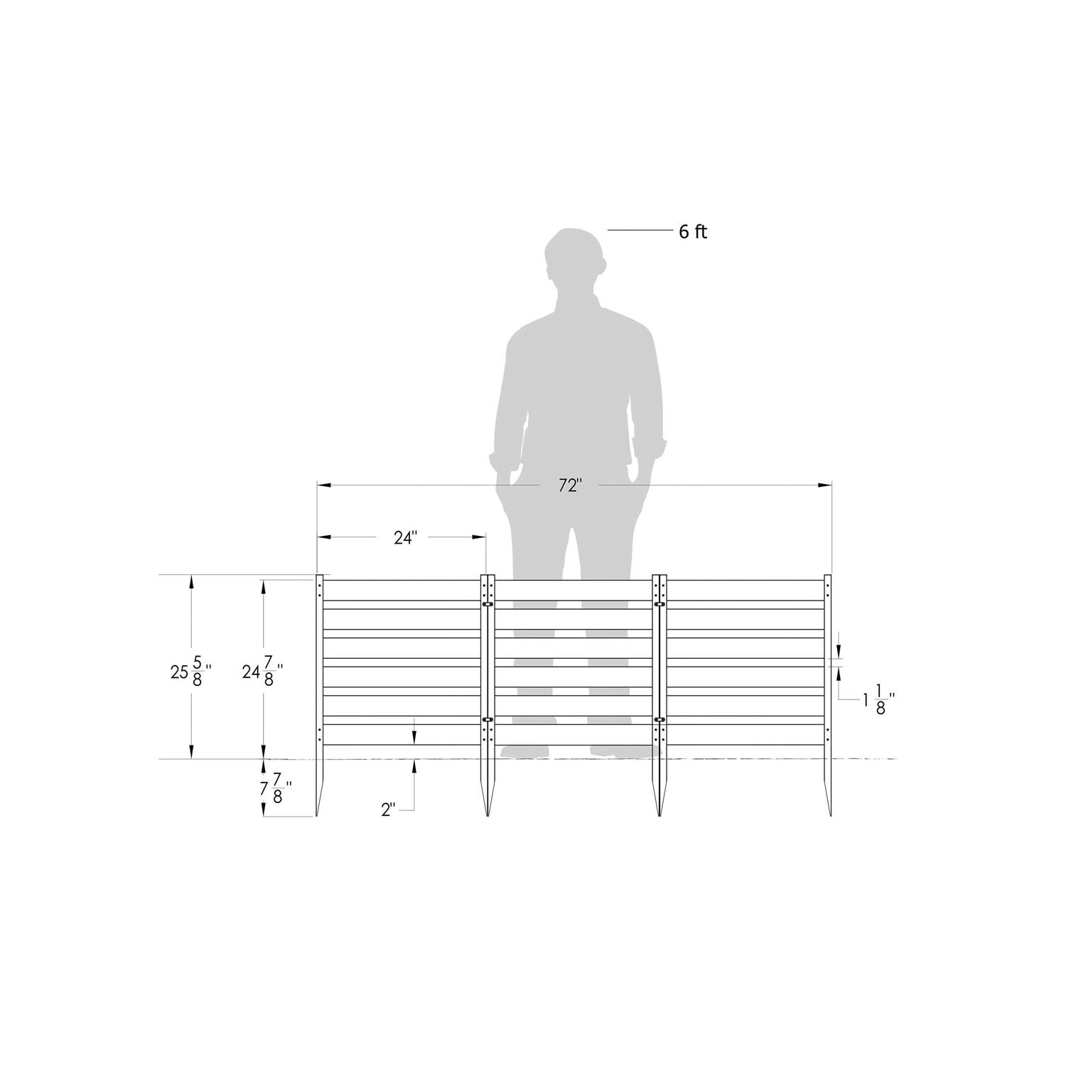 Zippity Outdoor Products ZP19046 All American No-Dig Post - Zenithce