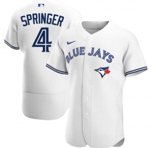 Toronto Blue Jays #4 George Springer White Flex Base Stitched Jersey - Zenithce