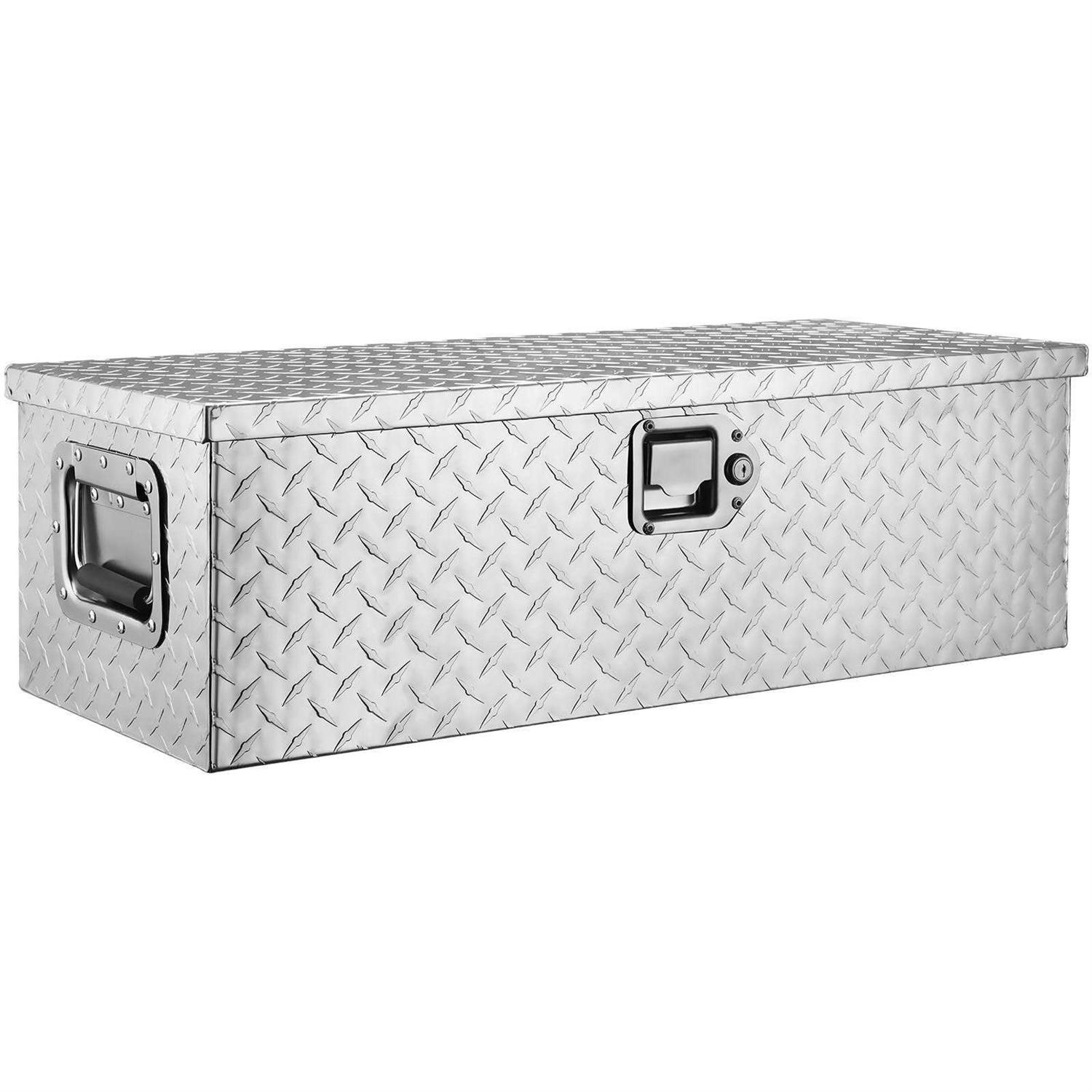 VEVOR Heavy Duty Aluminum Truck Bed Tool Box, Diamond Plate Tool Box with Side Handle and Lock Keys - Zenithce