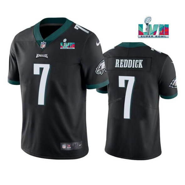 Philadelphia Eagles #7 Haason Reddick Black Super Bowl LVII Patch Vapor Untouchable Limited Stitched Jersey - Zenithce