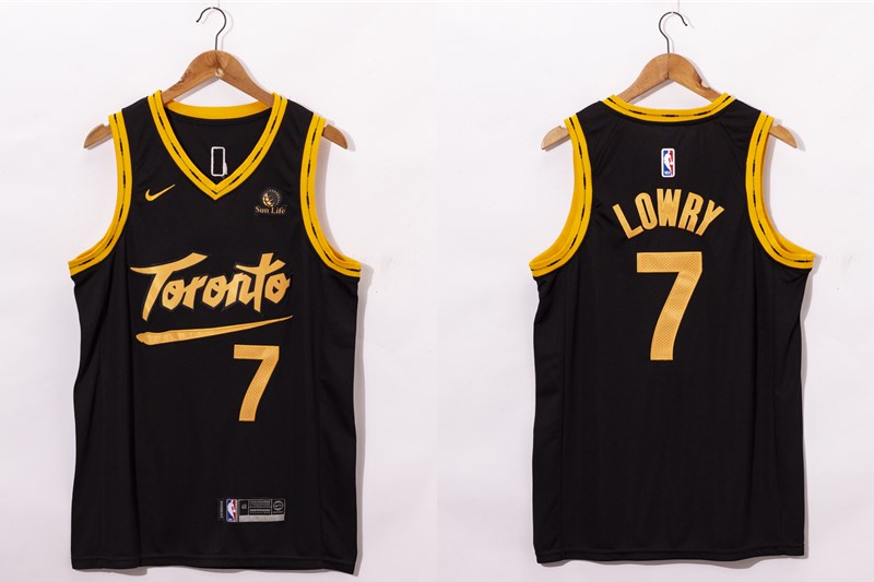 Toronto Raptors #7 Kyle Lowry Black 2021 City Edition Swingman Jersey With The Sponsor Logo - Zenithce