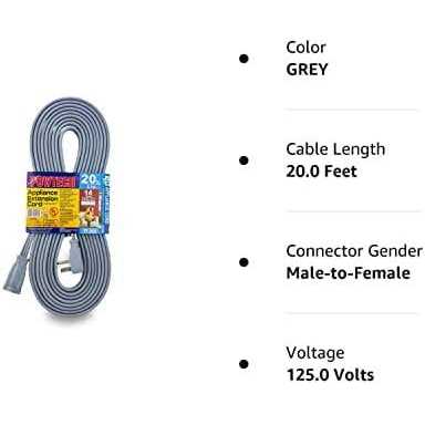 Powtech Heavy Duty Air Conditioner and Major Appliance Extension Cord UL Listed 14 Gauge - Zenithce