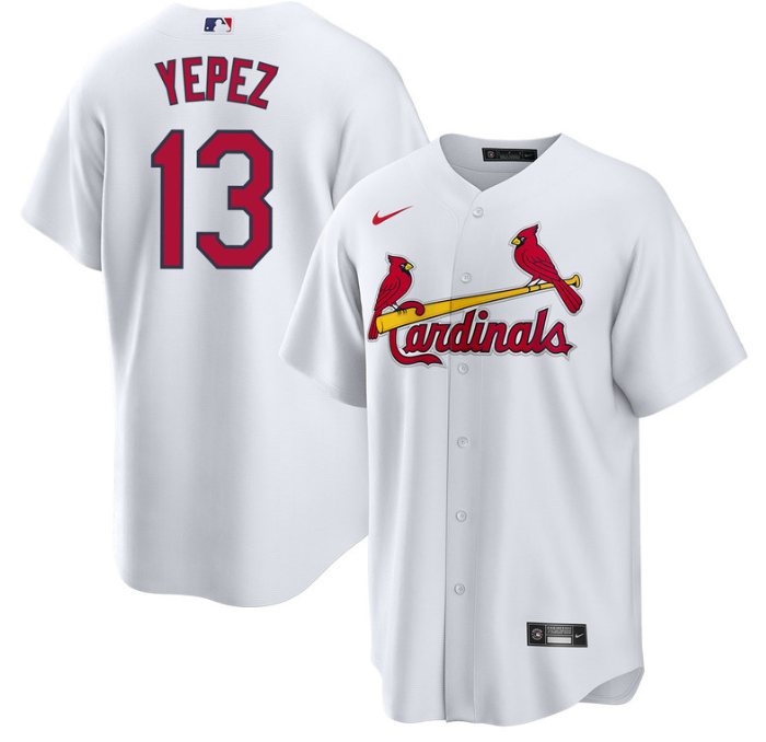 St. Louis Cardinals #13 Juan Yepez White Cool Base Stitched Jersey - Zenithce